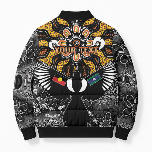 Magpies NAIDOC Week 2026 Personalised Bomber Puffer Jacket Australian Aboriginal Torres Strait Islander Flag