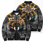 Magpies NAIDOC Week 2026 Personalised Bomber Puffer Jacket Australian Aboriginal Torres Strait Islander Flag
