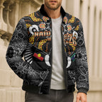 Magpies NAIDOC Week 2026 Personalised Bomber Puffer Jacket Australian Aboriginal Torres Strait Islander Flag