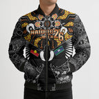 Magpies NAIDOC Week 2026 Personalised Bomber Puffer Jacket Australian Aboriginal Torres Strait Islander Flag