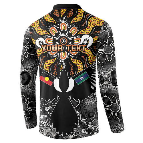 Magpies NAIDOC Week 2026 Personalised Button Sweatshirt Australian Aboriginal Torres Strait Islander Flag