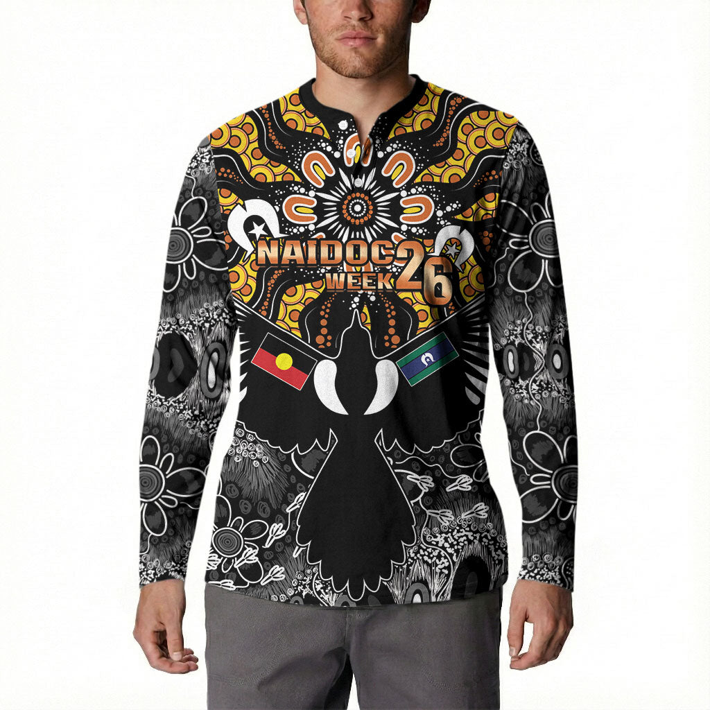Magpies NAIDOC Week 2026 Personalised Button Sweatshirt Australian Aboriginal Torres Strait Islander Flag