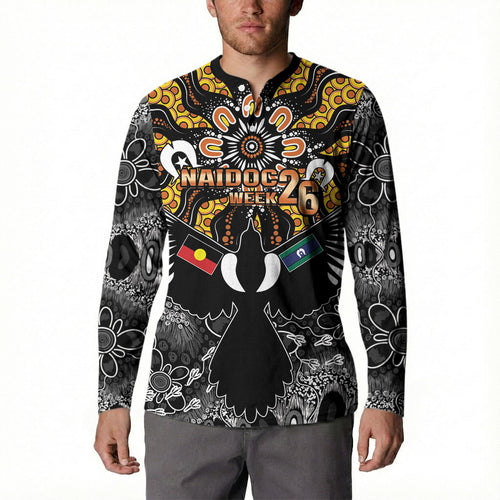 Magpies NAIDOC Week 2026 Personalised Button Sweatshirt Australian Aboriginal Torres Strait Islander Flag