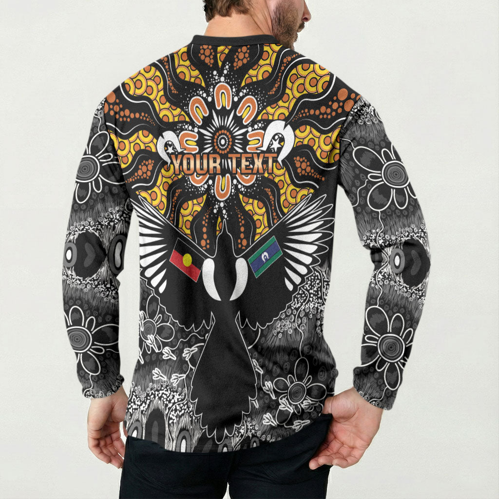 Magpies NAIDOC Week 2026 Personalised Button Sweatshirt Australian Aboriginal Torres Strait Islander Flag