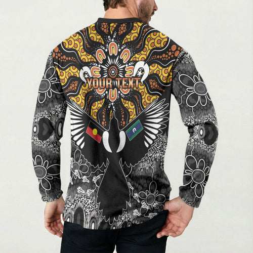 Magpies NAIDOC Week 2026 Personalised Button Sweatshirt Australian Aboriginal Torres Strait Islander Flag