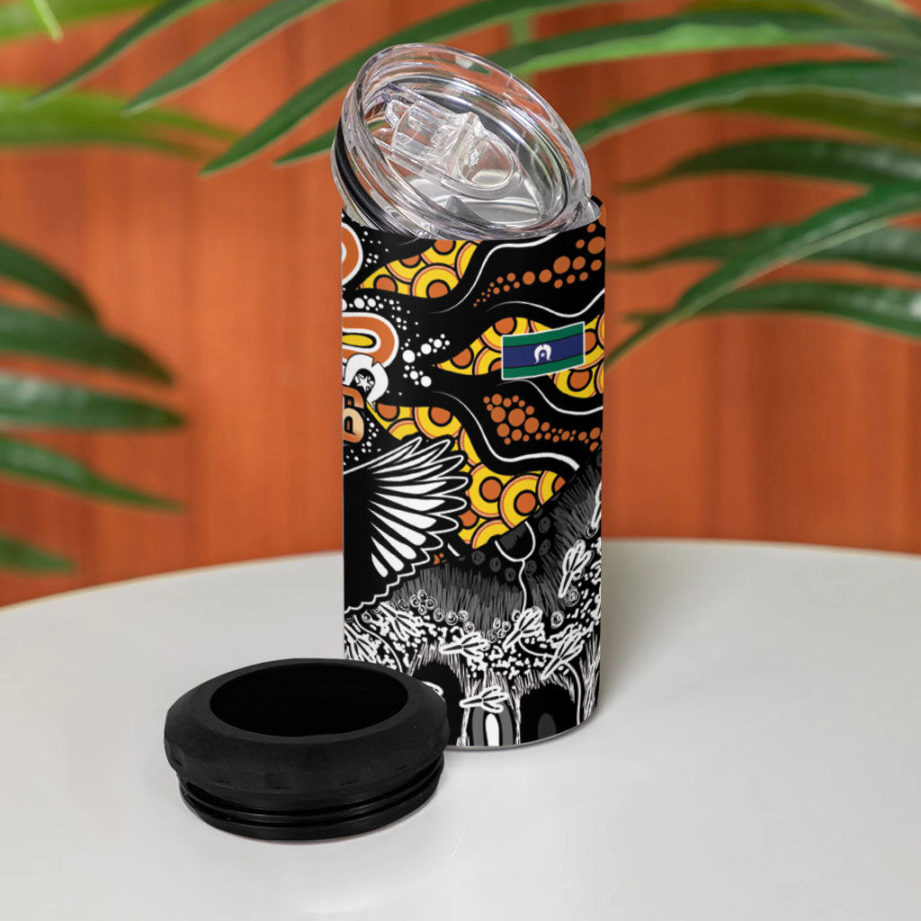 Magpies NAIDOC Week 2026 4 in 1 Can Cooler Tumbler Australian Aboriginal Torres Strait Islander Flag