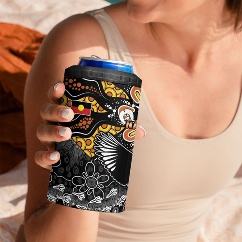 Magpies NAIDOC Week 2026 4 in 1 Can Cooler Tumbler Australian Aboriginal Torres Strait Islander Flag
