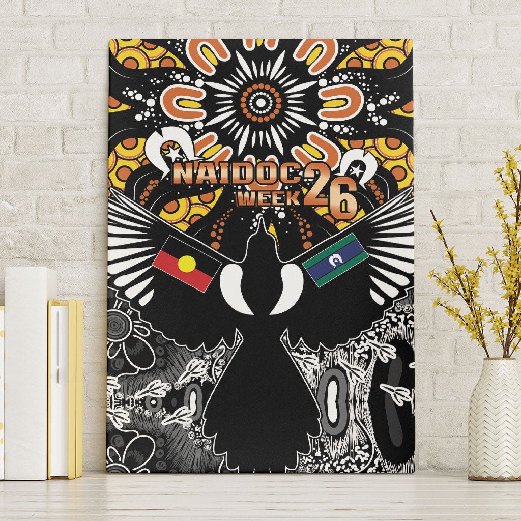 Magpies NAIDOC Week 2026 Canvas Wall Art Australian Aboriginal Torres Strait Islander Flag