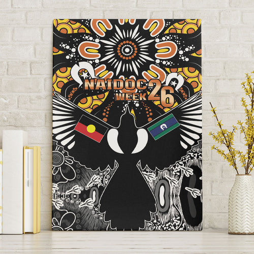 Magpies NAIDOC Week 2026 Canvas Wall Art Australian Aboriginal Torres Strait Islander Flag
