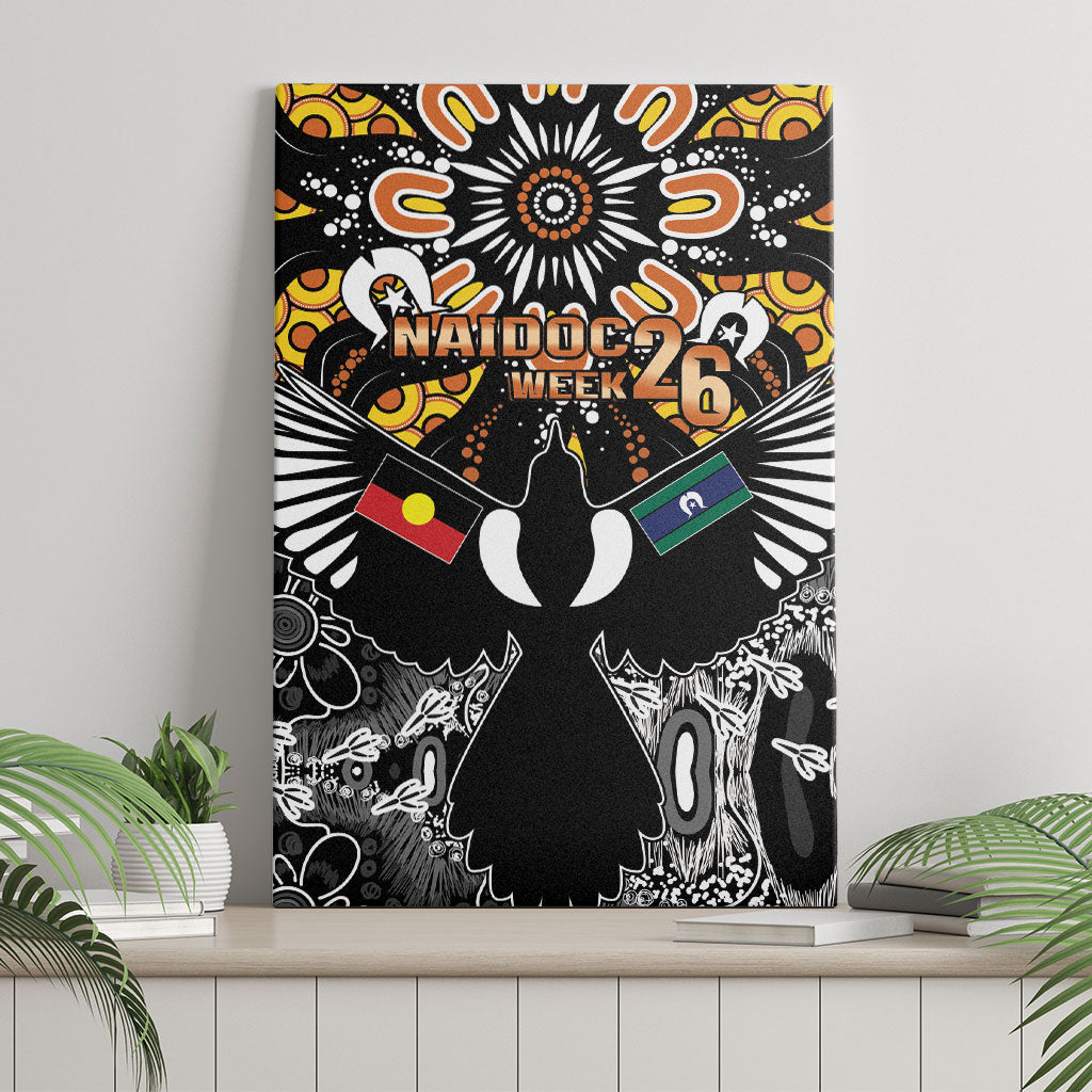 Magpies NAIDOC Week 2026 Canvas Wall Art Australian Aboriginal Torres Strait Islander Flag