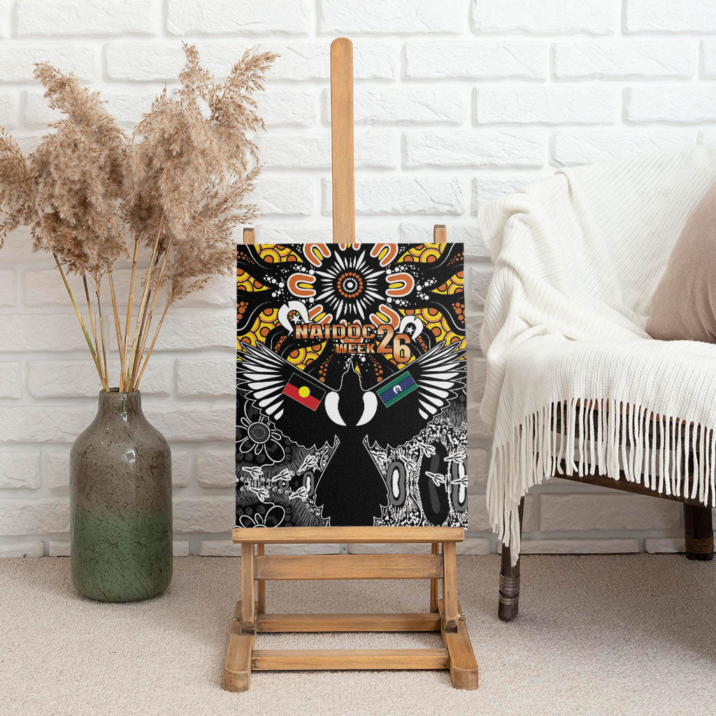 Magpies NAIDOC Week 2026 Canvas Wall Art Australian Aboriginal Torres Strait Islander Flag