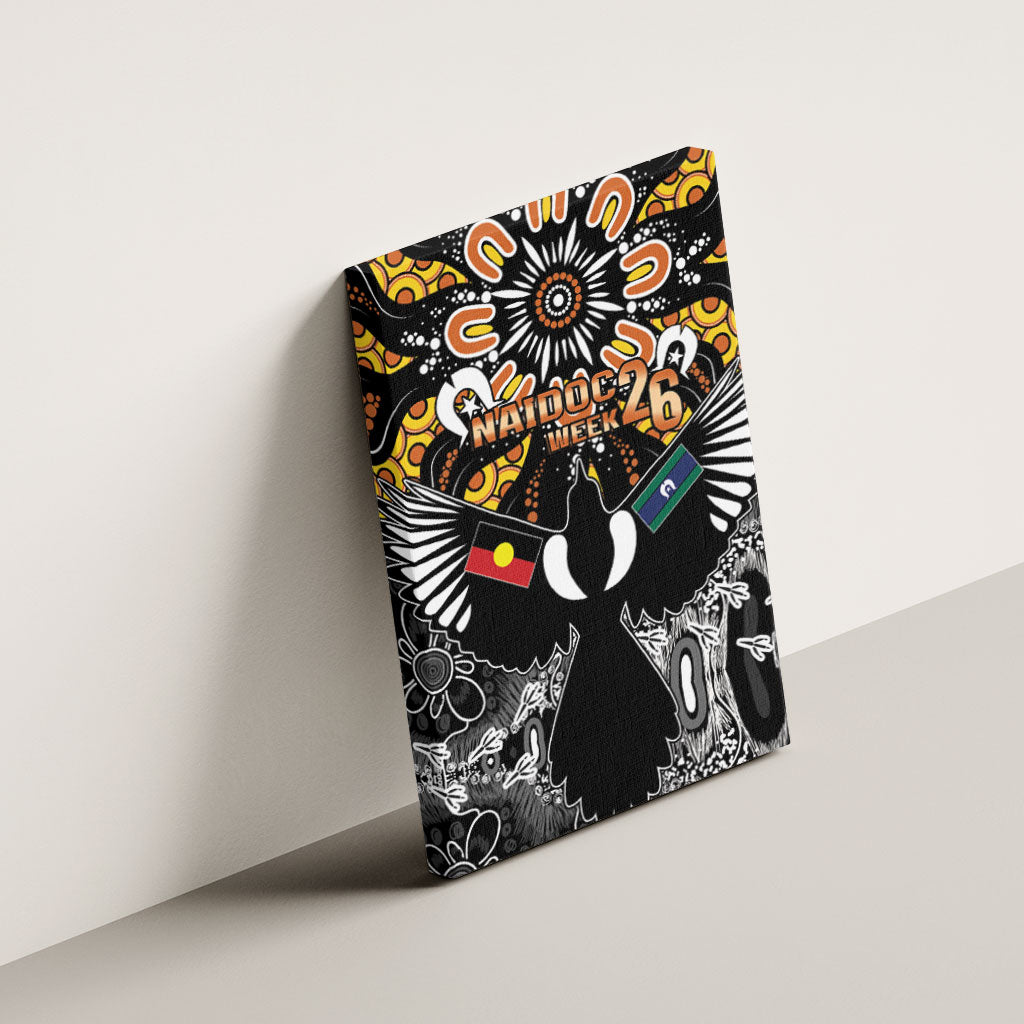 Magpies NAIDOC Week 2026 Canvas Wall Art Australian Aboriginal Torres Strait Islander Flag