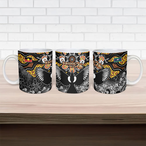 Magpies NAIDOC Week 2026 Ceramic Mug Australian Aboriginal Torres Strait Islander Flag