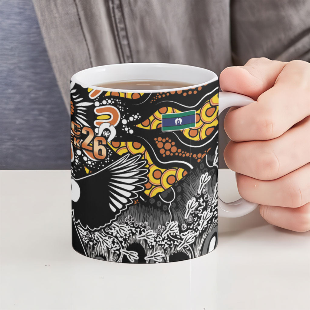 Magpies NAIDOC Week 2026 Ceramic Mug Australian Aboriginal Torres Strait Islander Flag