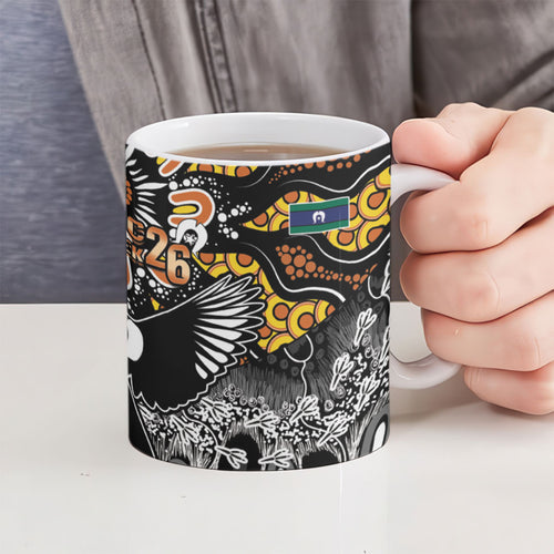 Magpies NAIDOC Week 2026 Ceramic Mug Australian Aboriginal Torres Strait Islander Flag