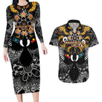 Magpies NAIDOC Week 2026 Personalised Couples Matching Long Sleeve Bodycon Dress and Hawaiian Shirt Australian Aboriginal Torres Strait Islander Flag