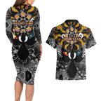 Magpies NAIDOC Week 2026 Personalised Couples Matching Long Sleeve Bodycon Dress and Hawaiian Shirt Australian Aboriginal Torres Strait Islander Flag