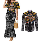 Magpies NAIDOC Week 2026 Personalised Couples Matching Mermaid Dress and Long Sleeve Button Shirt Australian Aboriginal Torres Strait Islander Flag