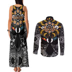 Magpies NAIDOC Week 2026 Personalised Couples Matching Tank Maxi Dress and Long Sleeve Button Shirt Australian Aboriginal Torres Strait Islander Flag