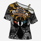 Magpies NAIDOC Week 2026 Personalised Cross Shoulder Shirt Australian Aboriginal Torres Strait Islander Flag