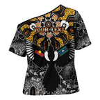 Magpies NAIDOC Week 2026 Personalised Cross Shoulder Shirt Australian Aboriginal Torres Strait Islander Flag