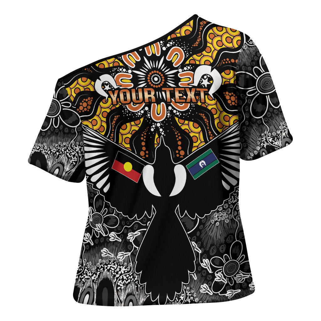 Magpies NAIDOC Week 2026 Personalised Cross Shoulder Shirt Australian Aboriginal Torres Strait Islander Flag