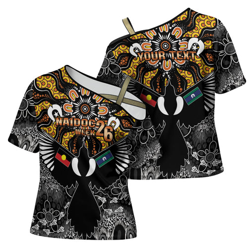 Magpies NAIDOC Week 2026 Personalised Cross Shoulder Shirt Australian Aboriginal Torres Strait Islander Flag