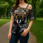 Magpies NAIDOC Week 2026 Personalised Cross Shoulder Shirt Australian Aboriginal Torres Strait Islander Flag