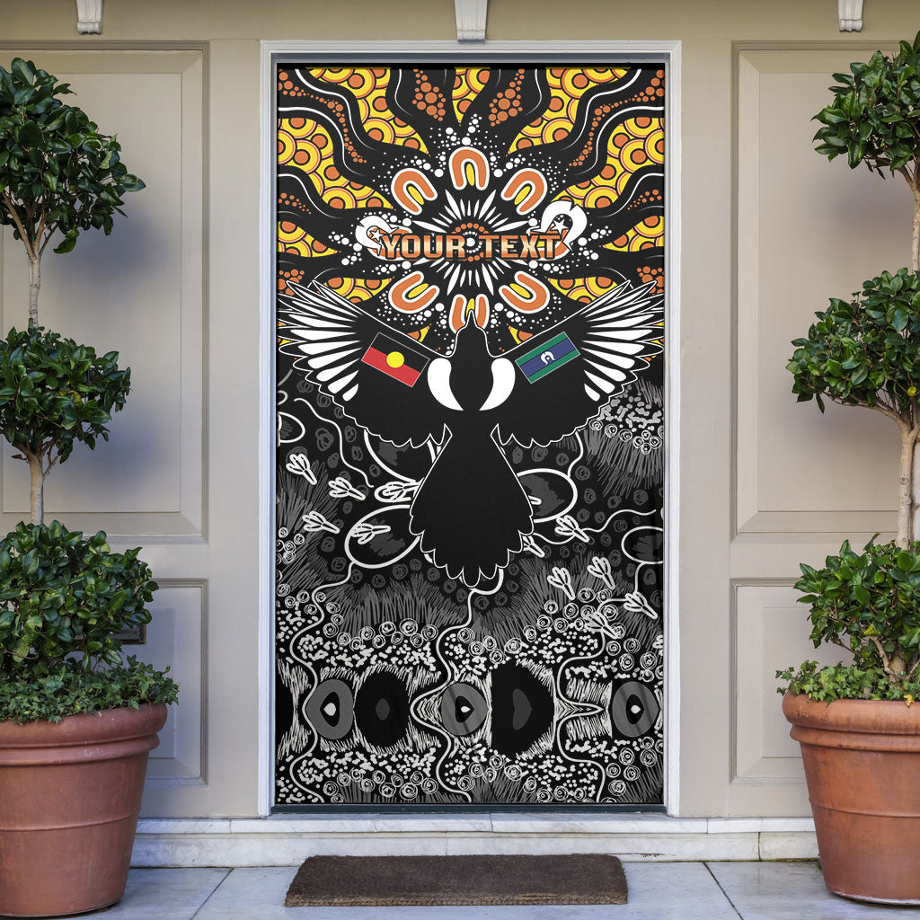 Magpies NAIDOC Week 2026 Personalised Door Cover Australian Aboriginal Torres Strait Islander Flag