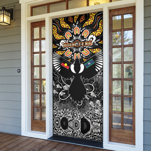 Magpies NAIDOC Week 2026 Personalised Door Cover Australian Aboriginal Torres Strait Islander Flag