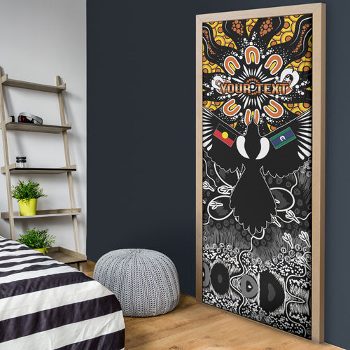 Magpies NAIDOC Week 2026 Personalised Door Cover Australian Aboriginal Torres Strait Islander Flag
