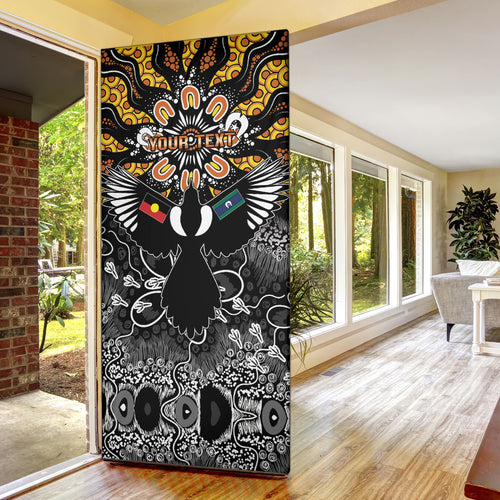 Magpies NAIDOC Week 2026 Personalised Door Cover Australian Aboriginal Torres Strait Islander Flag