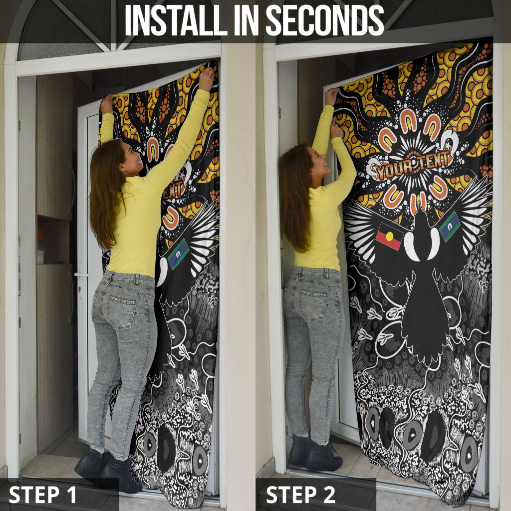 Magpies NAIDOC Week 2026 Personalised Door Cover Australian Aboriginal Torres Strait Islander Flag
