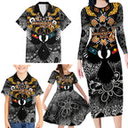 Magpies NAIDOC Week 2026 Personalised Family Matching Long Sleeve Bodycon Dress and Hawaiian Shirt Australian Aboriginal Torres Strait Islander Flag