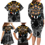 Magpies NAIDOC Week 2026 Personalised Family Matching Long Sleeve Bodycon Dress and Hawaiian Shirt Australian Aboriginal Torres Strait Islander Flag