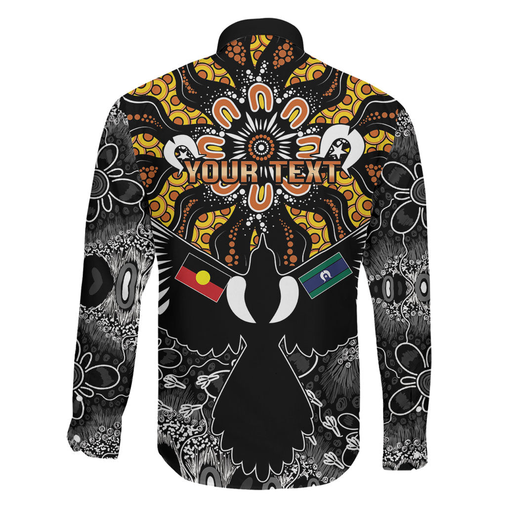 Magpies NAIDOC Week 2026 Personalised Family Matching Off Shoulder Short Dress and Hawaiian Shirt Australian Aboriginal Torres Strait Islander Flag