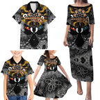 Magpies NAIDOC Week 2026 Personalised Family Matching Puletasi and Hawaiian Shirt Australian Aboriginal Torres Strait Islander Flag