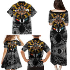 Magpies NAIDOC Week 2026 Personalised Family Matching Puletasi and Hawaiian Shirt Australian Aboriginal Torres Strait Islander Flag