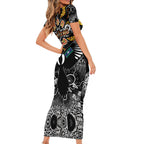 Magpies NAIDOC Week 2026 Personalised Family Matching Short Sleeve Bodycon Dress and Hawaiian Shirt Australian Aboriginal Torres Strait Islander Flag