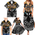 Magpies NAIDOC Week 2026 Personalised Family Matching Summer Maxi Dress and Hawaiian Shirt Australian Aboriginal Torres Strait Islander Flag