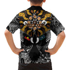 Magpies NAIDOC Week 2026 Personalised Family Matching Summer Maxi Dress and Hawaiian Shirt Australian Aboriginal Torres Strait Islander Flag