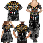 Magpies NAIDOC Week 2026 Personalised Family Matching Summer Maxi Dress and Hawaiian Shirt Australian Aboriginal Torres Strait Islander Flag