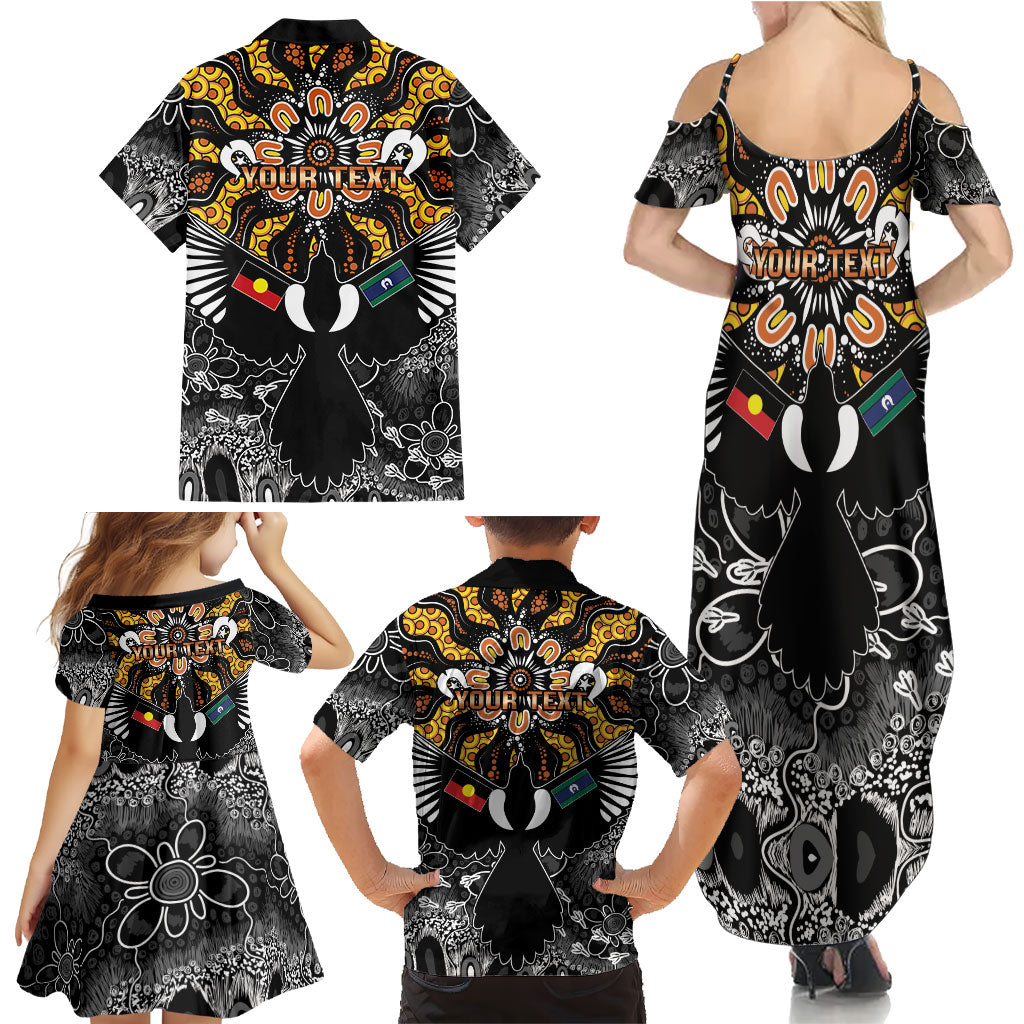 Magpies NAIDOC Week 2026 Personalised Family Matching Summer Maxi Dress and Hawaiian Shirt Australian Aboriginal Torres Strait Islander Flag