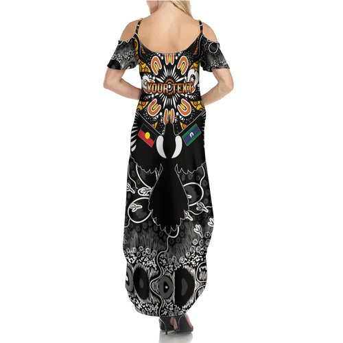 Magpies NAIDOC Week 2026 Personalised Family Matching Summer Maxi Dress and Hawaiian Shirt Australian Aboriginal Torres Strait Islander Flag