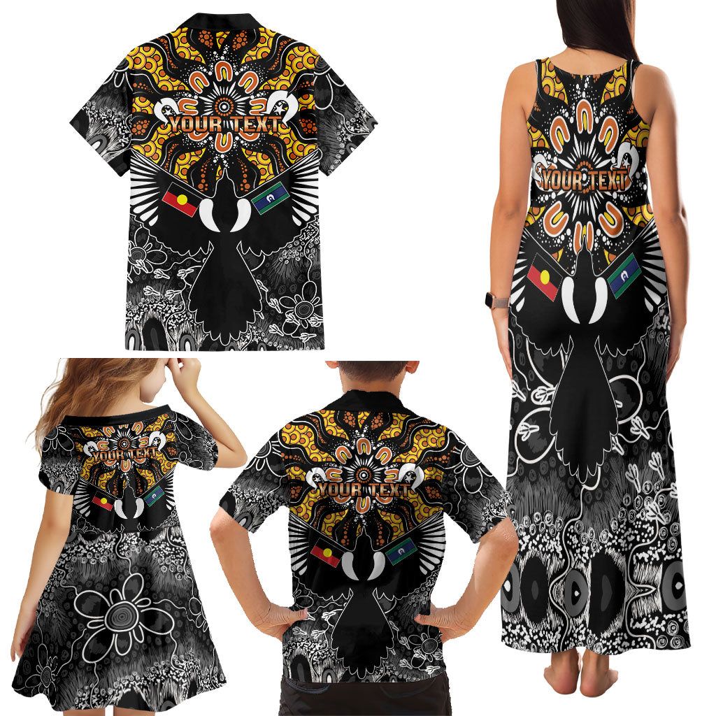 Magpies NAIDOC Week 2026 Personalised Family Matching Tank Maxi Dress and Hawaiian Shirt Australian Aboriginal Torres Strait Islander Flag