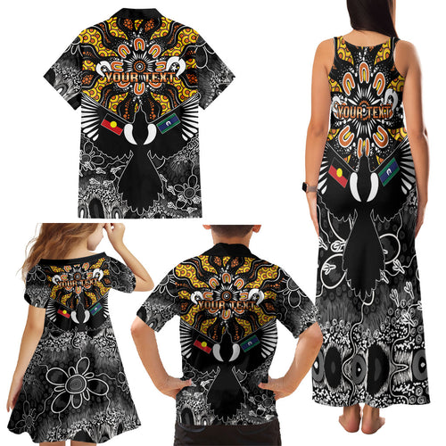 Magpies NAIDOC Week 2026 Personalised Family Matching Tank Maxi Dress and Hawaiian Shirt Australian Aboriginal Torres Strait Islander Flag