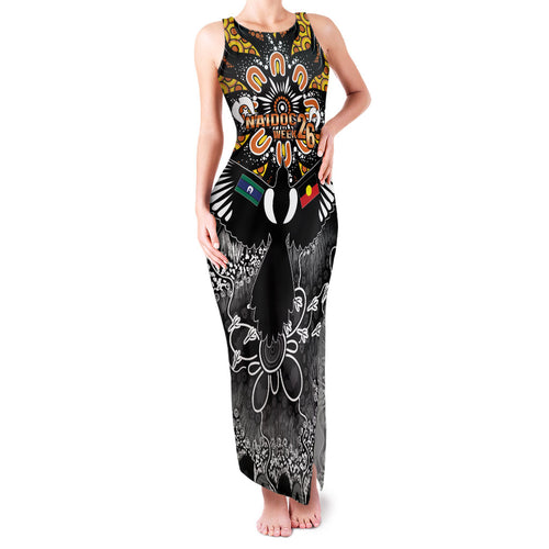 Magpies NAIDOC Week 2026 Personalised Family Matching Tank Maxi Dress and Hawaiian Shirt Australian Aboriginal Torres Strait Islander Flag
