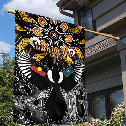 Magpies NAIDOC Week 2026 Garden Flag Australian Aboriginal Torres Strait Islander Flag