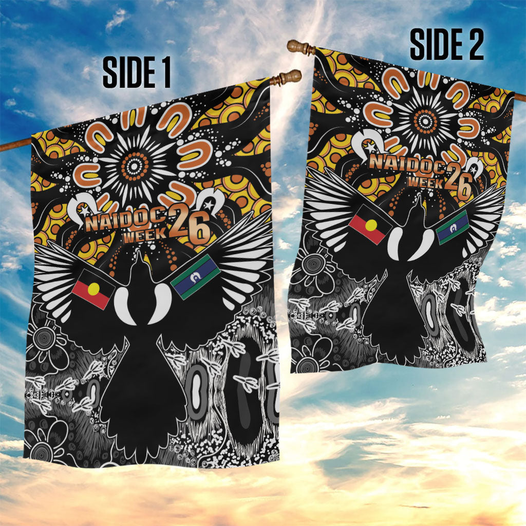 Magpies NAIDOC Week 2026 Garden Flag Australian Aboriginal Torres Strait Islander Flag