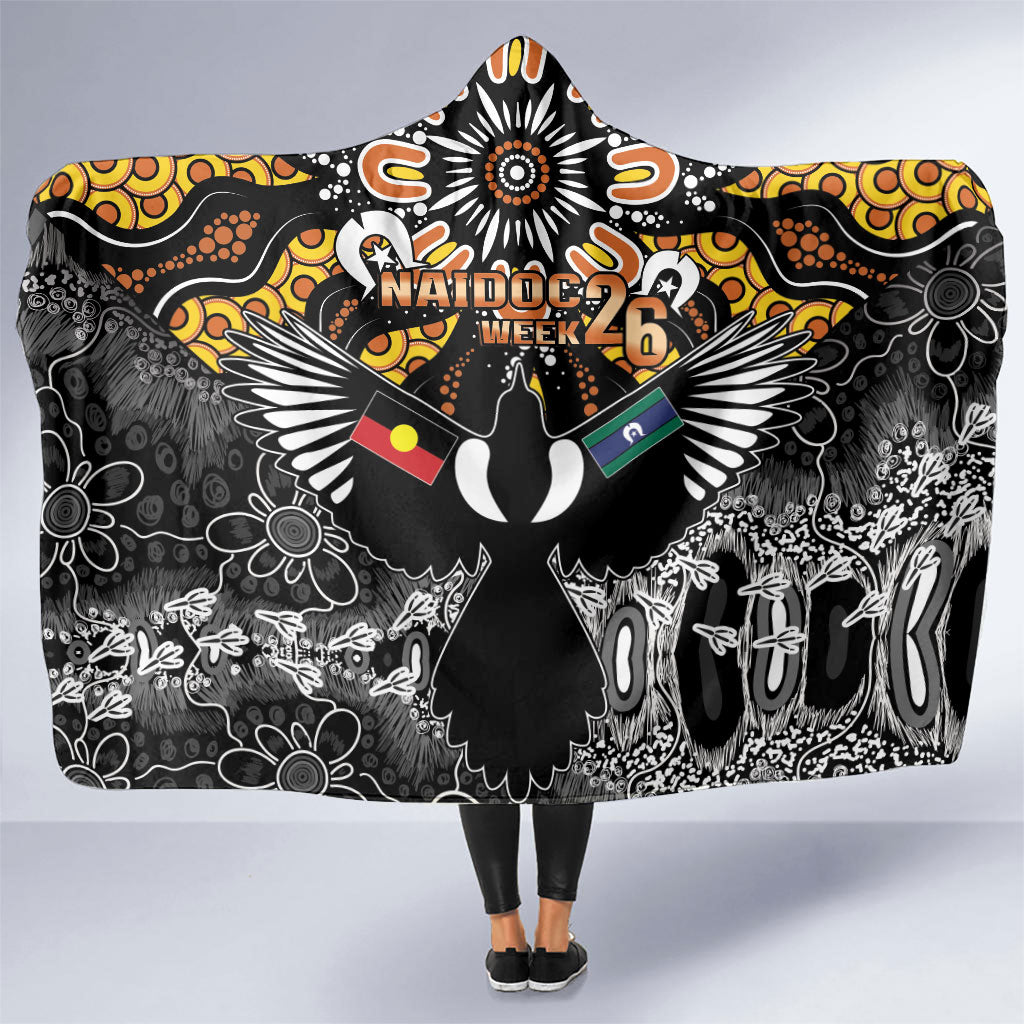 Magpies NAIDOC Week 2026 Hooded Blanket Australian Aboriginal Torres Strait Islander Flag